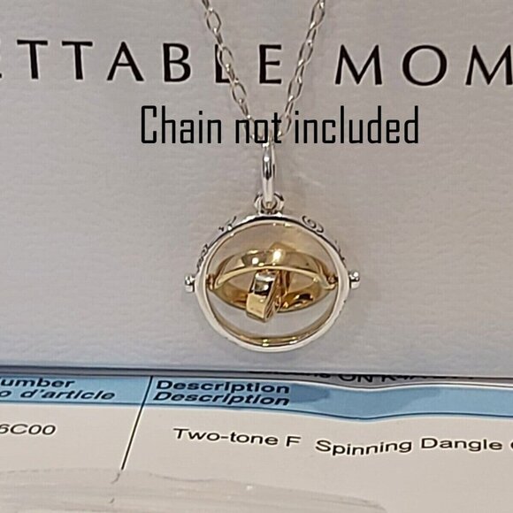 AUTHENTIC PANDORA TWO-TONE Fú Spinning Dangle Charm/Pendant 762536C00 - Picture 11 of 15